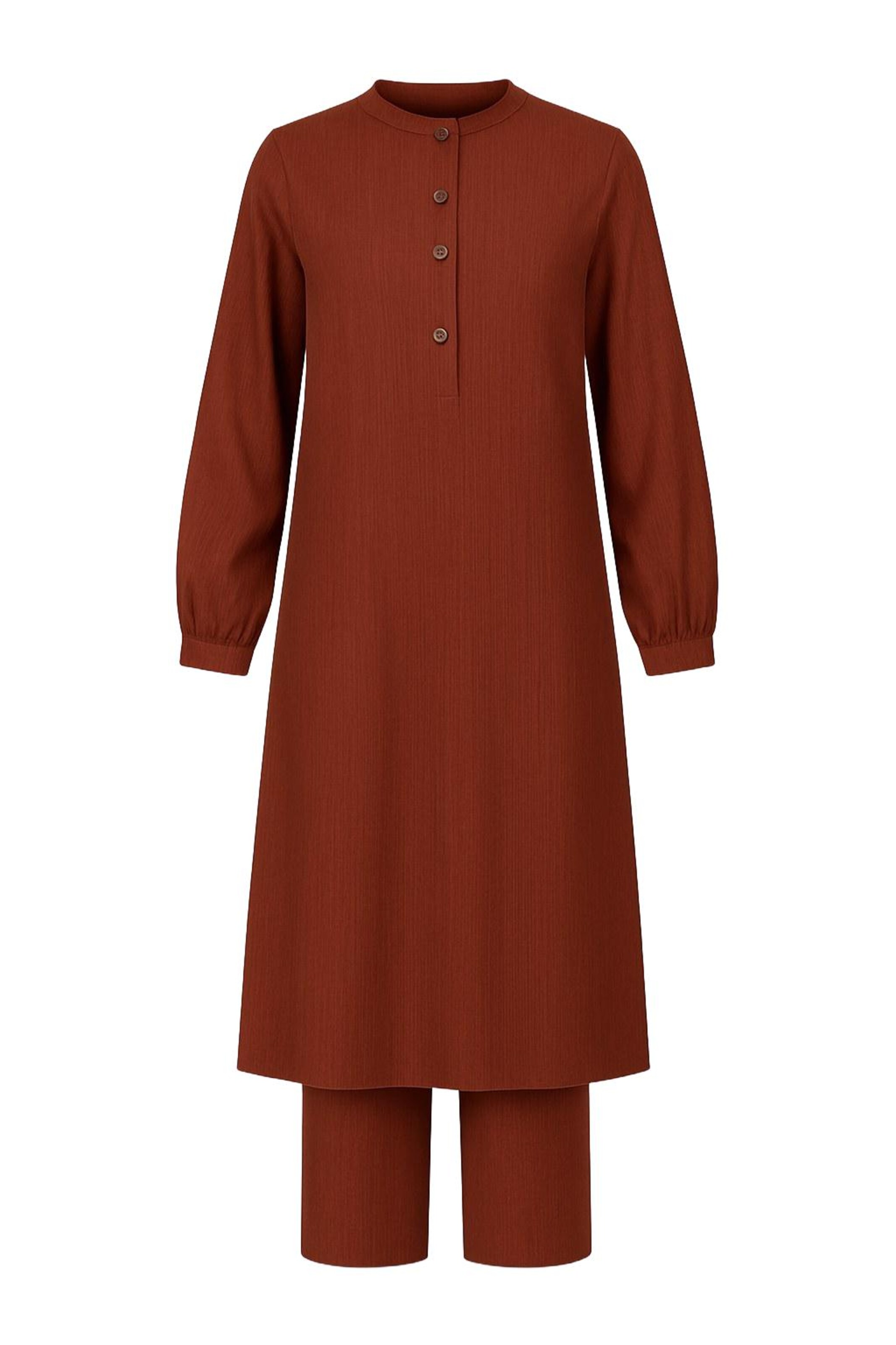 Pantalons de tailleur MODAMIHRAM en marron : devant