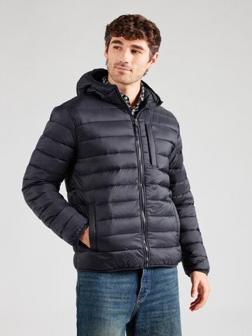 HOLLISTER - Chaqueta de entretiempo en negro: frente