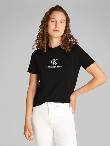 Calvin Klein Jeans Shirt 'SHADOW' in Black: front