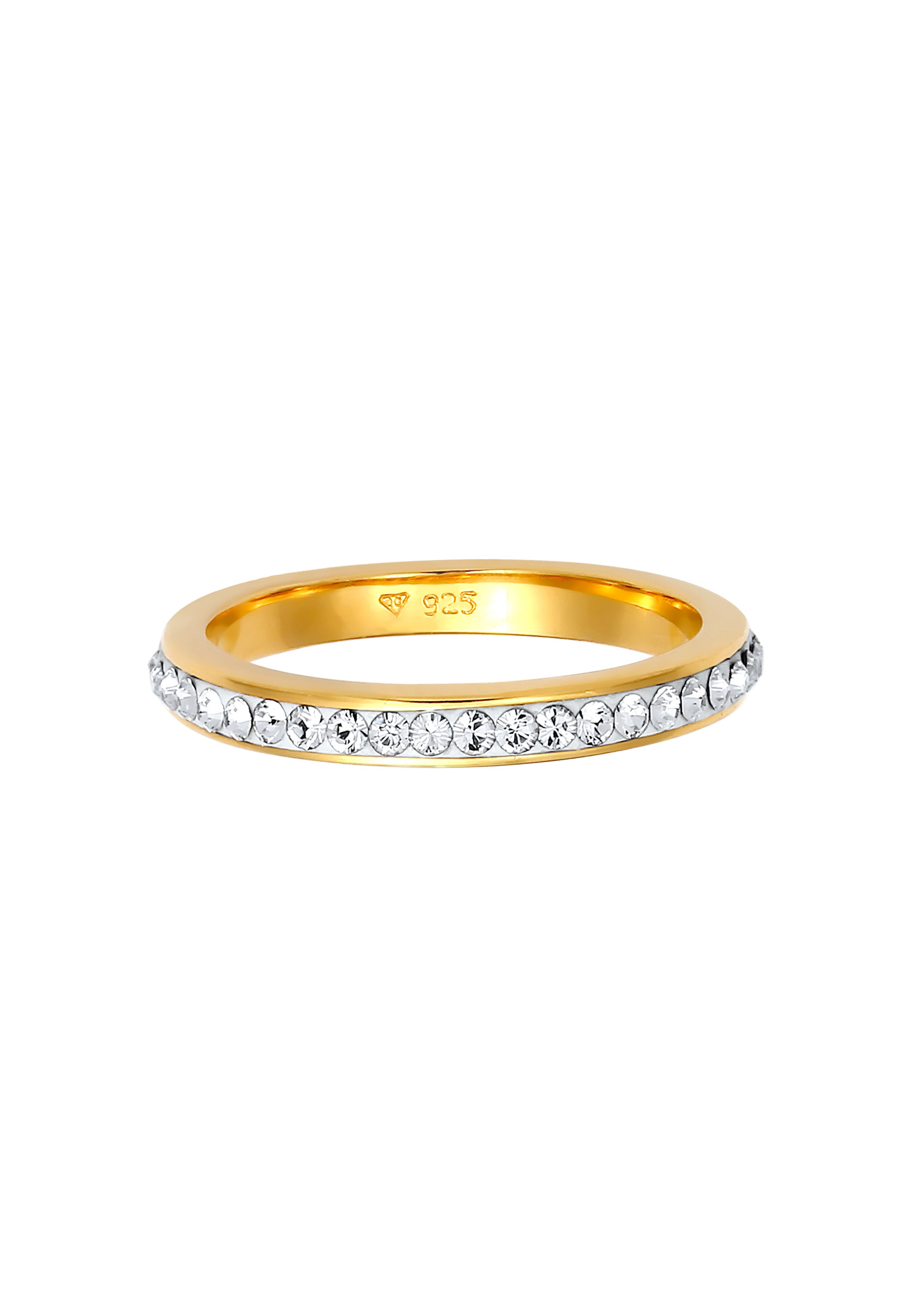 ELLI Ring Bandring, Kristall Ring in Gold 