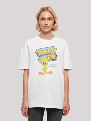 F4NT4STIC Oversized Shirt 'Classic Tweety Pie' in White: front