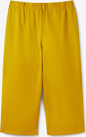 SHEEGO - Pierna ancha Pantalón en amarillo
