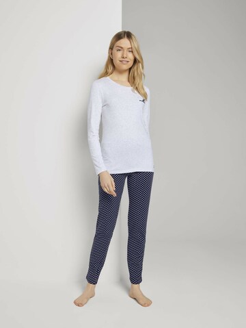 TOM TAILOR Pyjama in Blau: predná strana