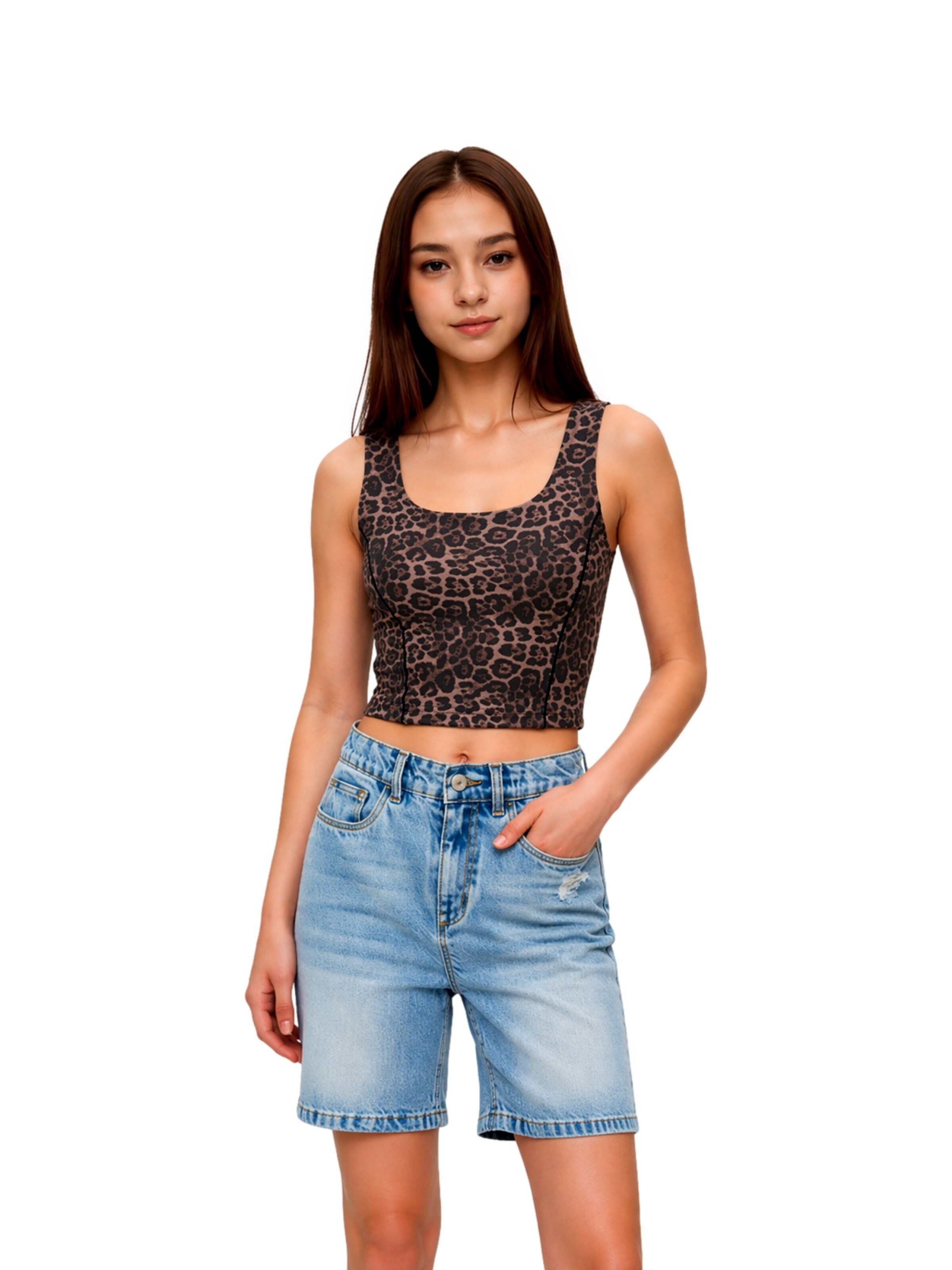 ONLY PLAY Top 'ONPMELEO' in Brown: front