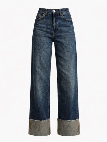 IT'S BASIC Regular Jeans 'Straight Mid Rise Jeans' in Blauw: voorkant