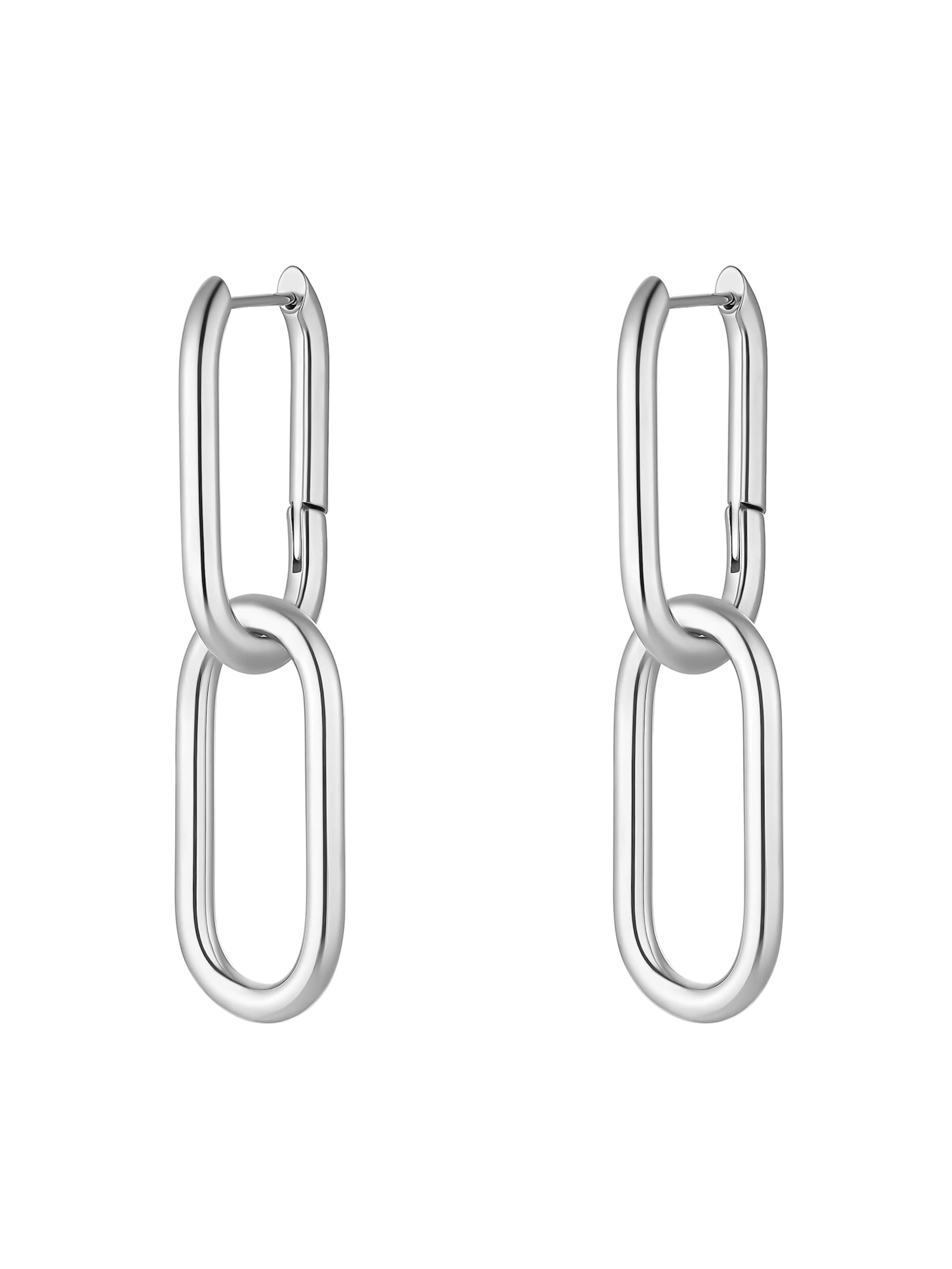 Heideman Ohrring 'Colin' in Silber: Vorderseite