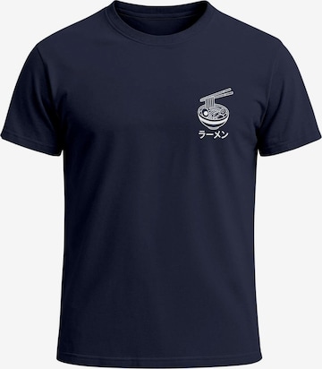 Neverless Shirt 'Ramen' in Blue: front