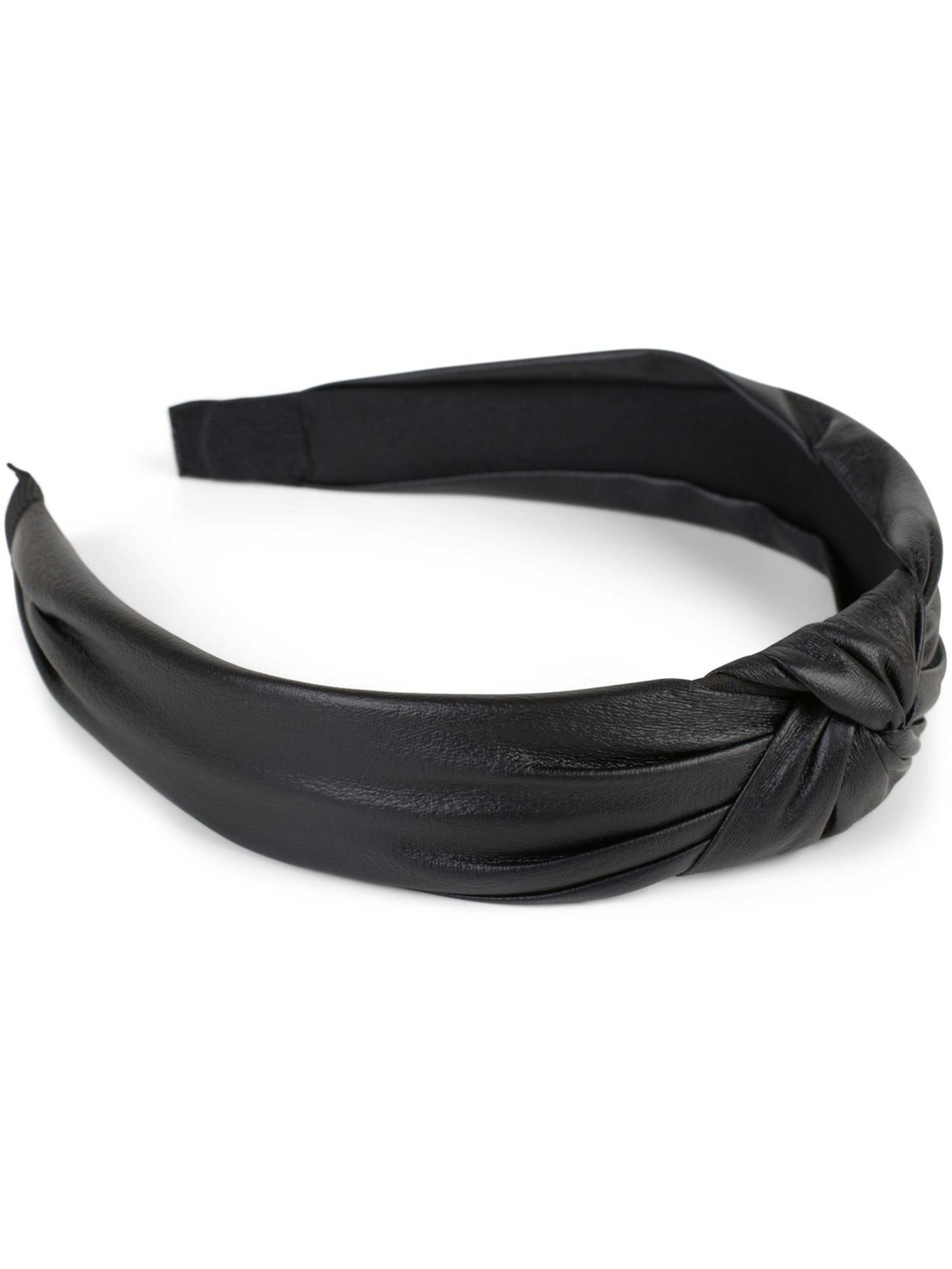 styleBREAKER Haarschmuck 'Haarreif Kunstleder Optik mit Knoten'‌‌‌‌‌‌ in Schwarz