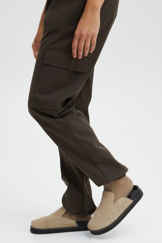 ICHI Wide leg Broek 'Kecia' in Bruin