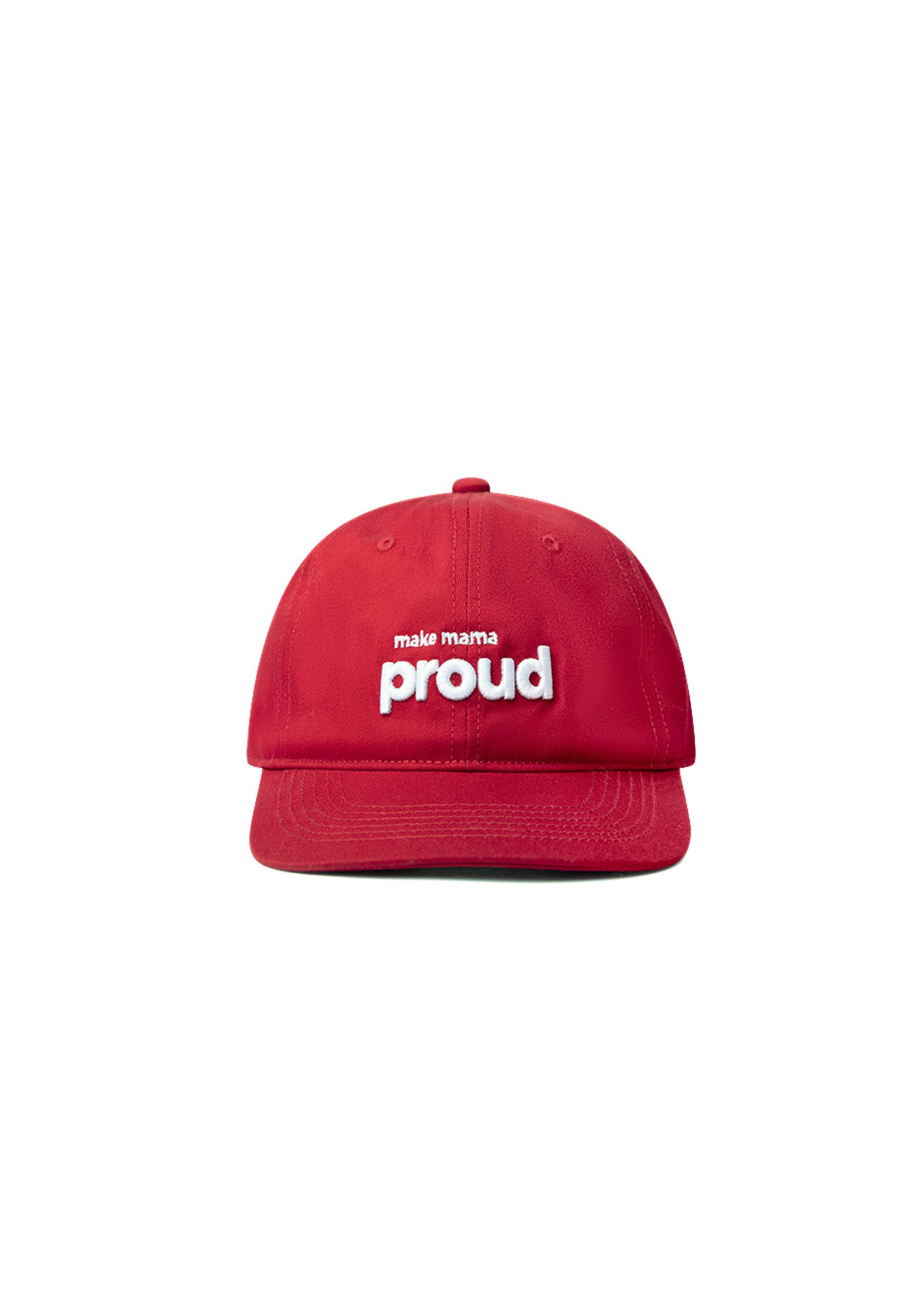 Hatline Lab Cap 'Make Mama Proud' in Rot