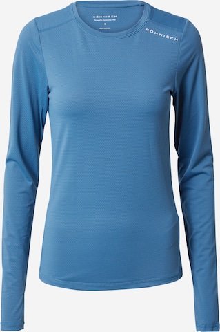 Röhnisch Functioneel shirt 'JACQUARD' in Blauw: voorkant