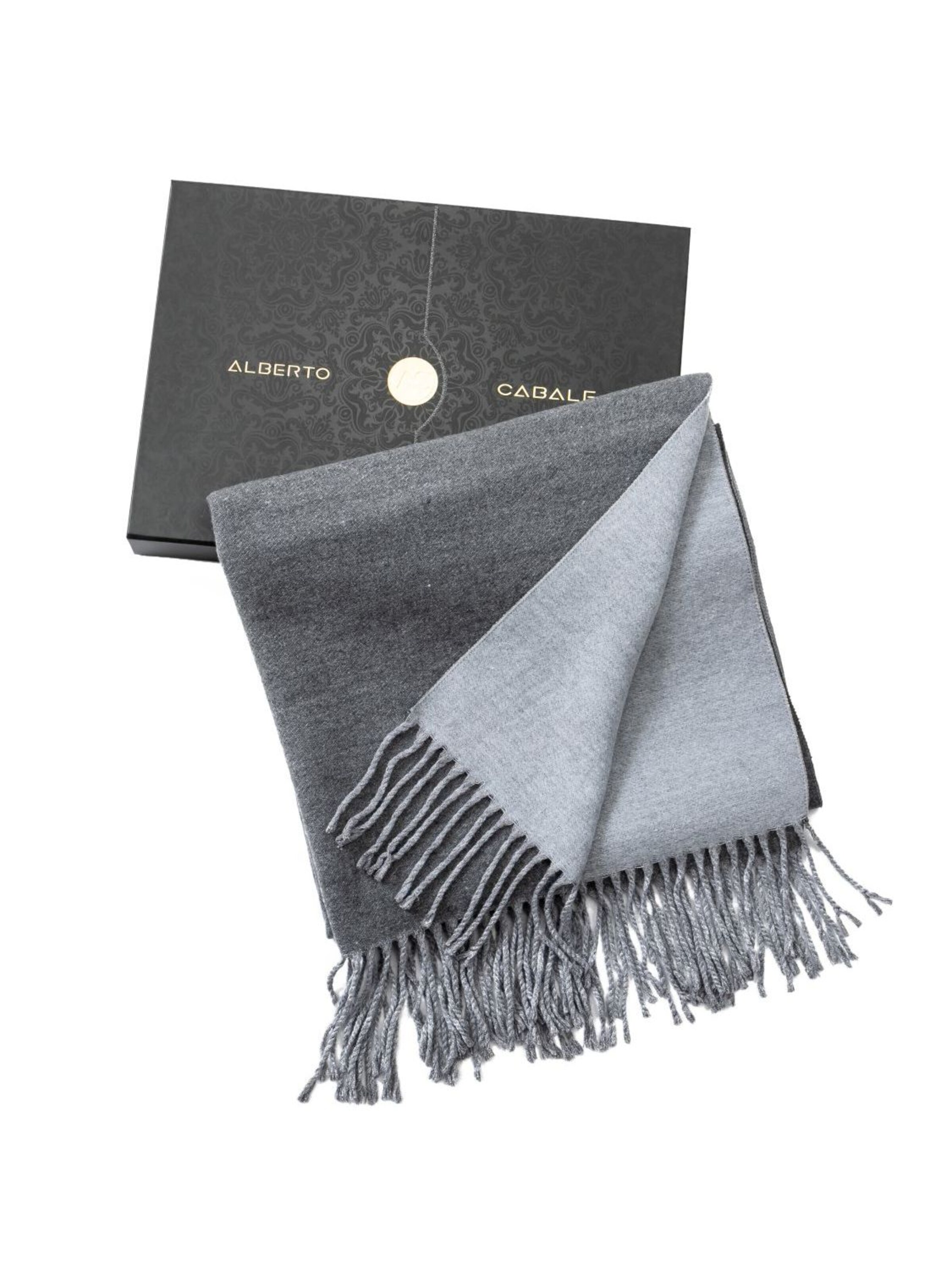 alberto cabale Scarf 'Recto-Verso' in Grey