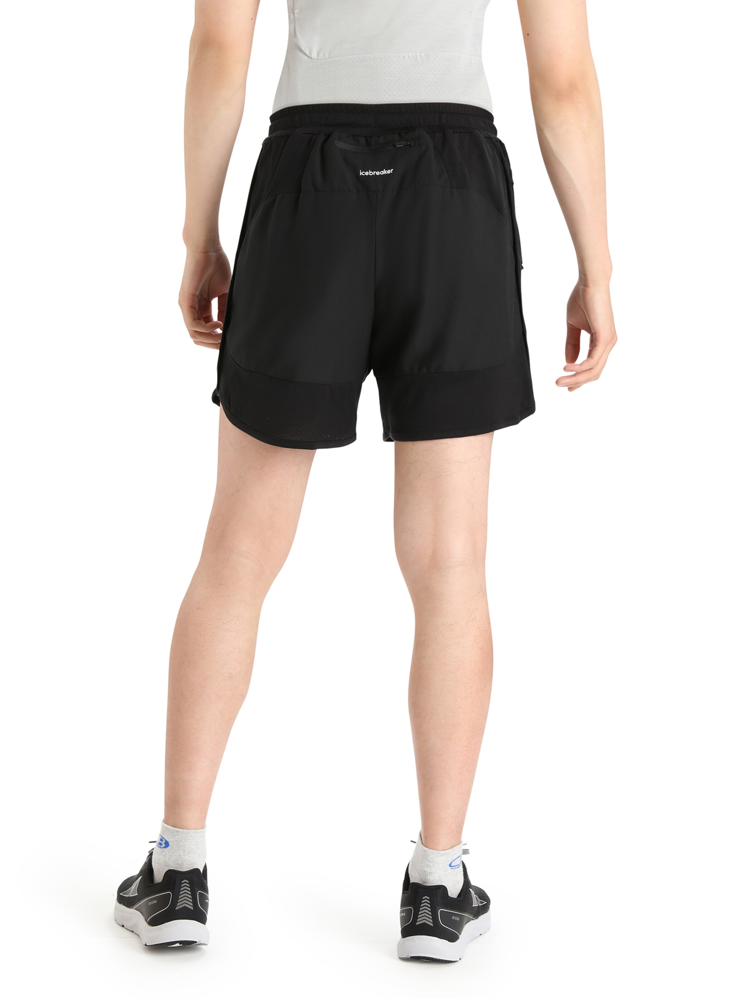 ICEBREAKER Regular Workout Pants 'ZoneKnit' in Black