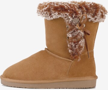 Gooce Snowboots 'Alissa' in Bruin: voorkant