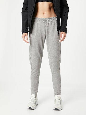 ADIDAS PERFORMANCE Tapered Workout Pants 'Game And Go' in Grey: front