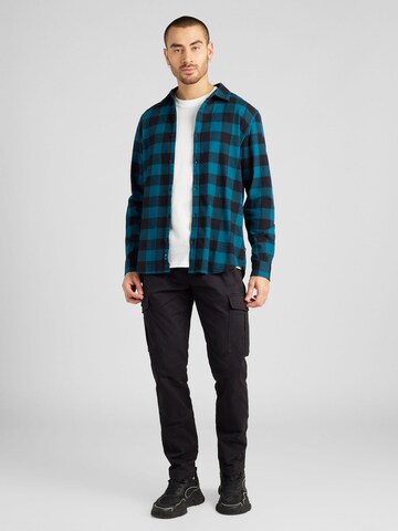 QS Regular fit Button Up Shirt in Blue