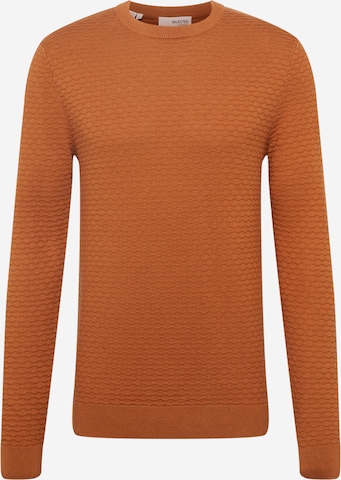 SELECTED HOMME Sweater 'ATLANTA' in Brown: front