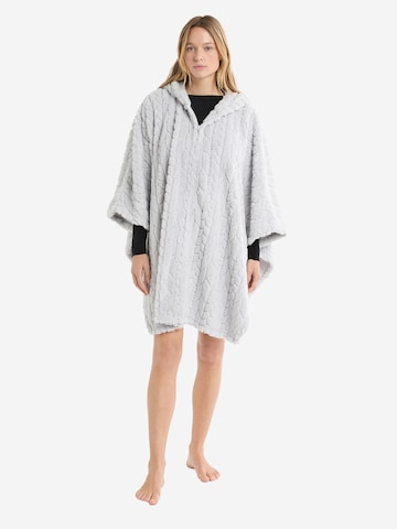 ETAM Badeponcho 'Mund' in Grau: Vorderseite