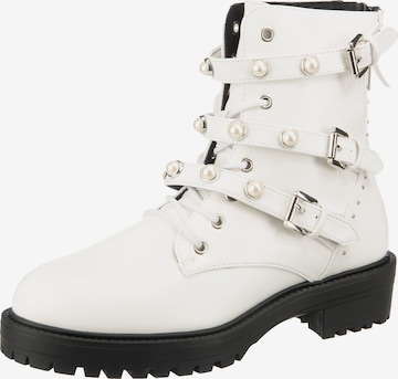 Boots BULLBOXER en blanc : devant