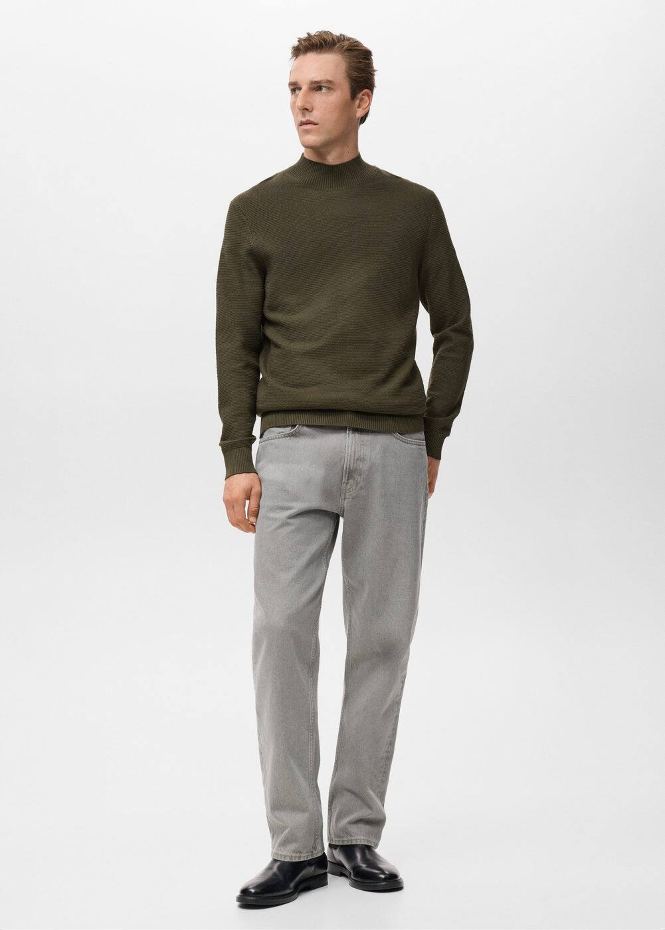 MANGO MAN Sweater 'Carino' in Green