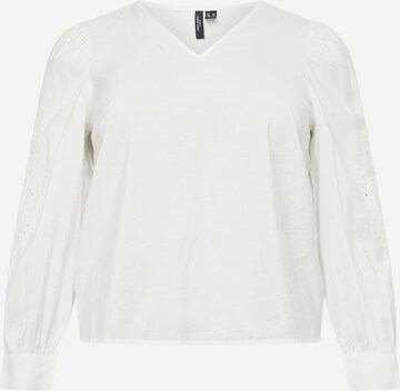 Vero Moda Curve Блуза 'Sani' в бяло: отпред