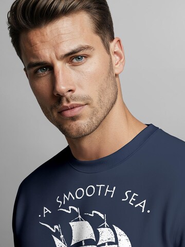 Neverless Sweatshirt 'Smooth Sea' in Blue