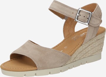 GABOR Sandalen met riem '4204244' in Beige: voorkant