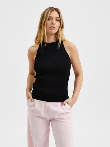 SELECTED FEMME Knitted Top 'Solina' in Black: front