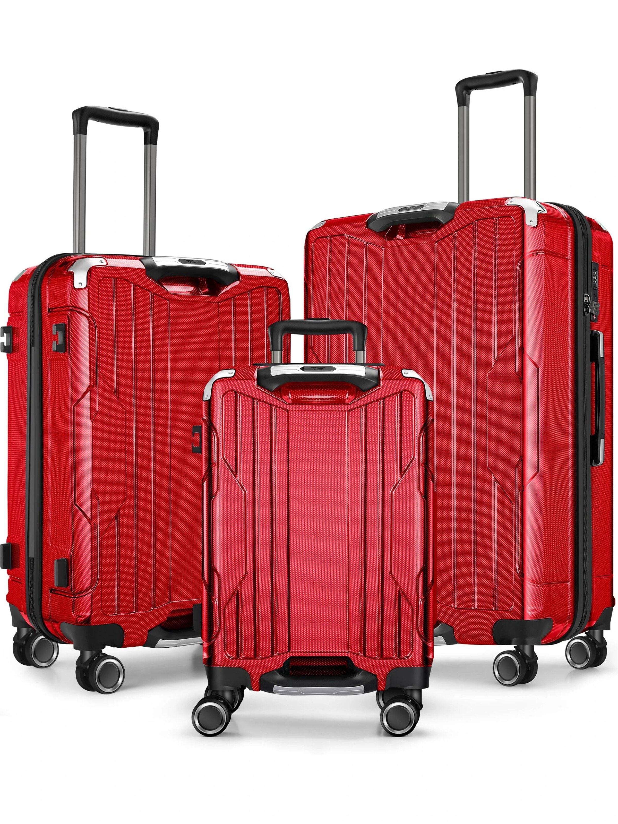 4FLY Suitcase Set 'Carbo' in Red: front