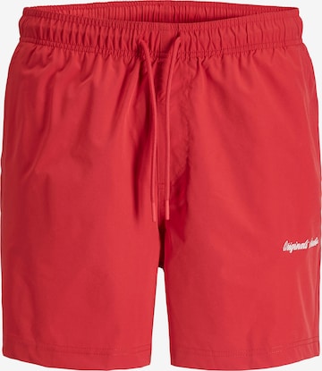 Jack & Jones Junior Badeshorts in Rot: Vorderseite