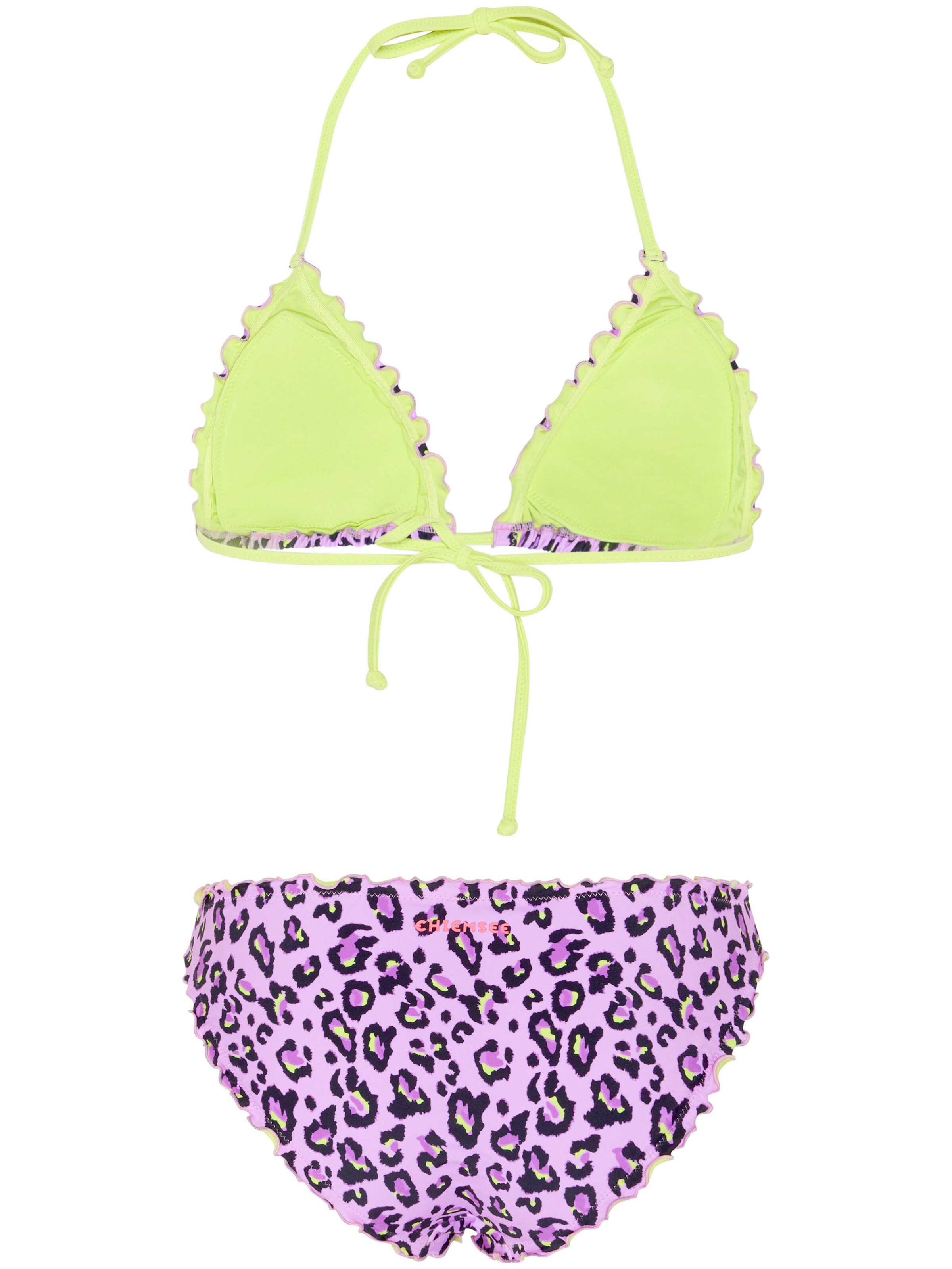 CHIEMSEE Triangle Bikini ' mit Wellenkante ' in Purple