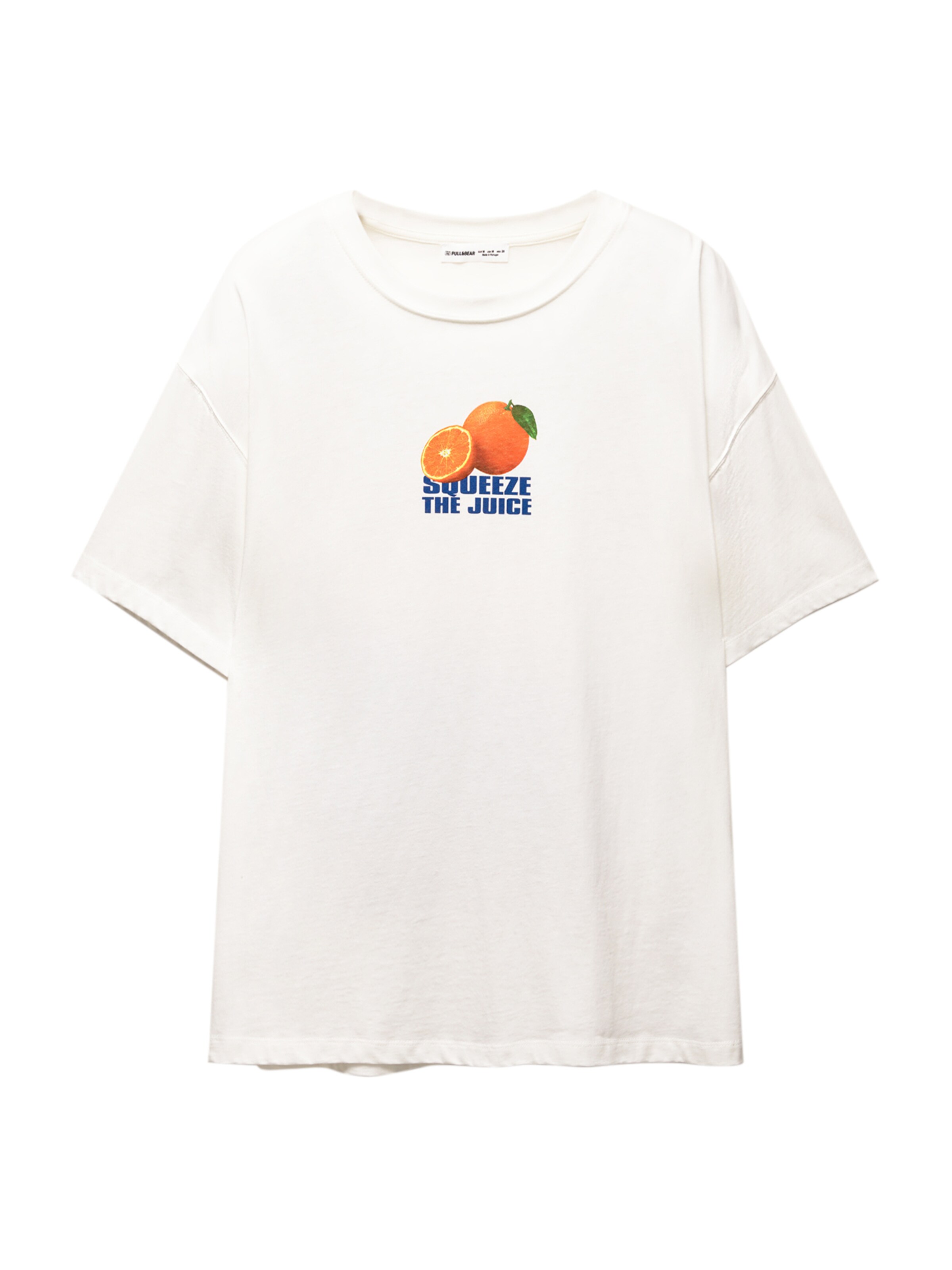 Pull&Bear Oversized tričko - tmavě modrá / oranžová / bílá, Produkt