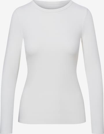 ESOTIQ Shirt 'Figurbetontes Ripp-Langarmshirt aus Viskosemix, Jody 2' in Beige: front