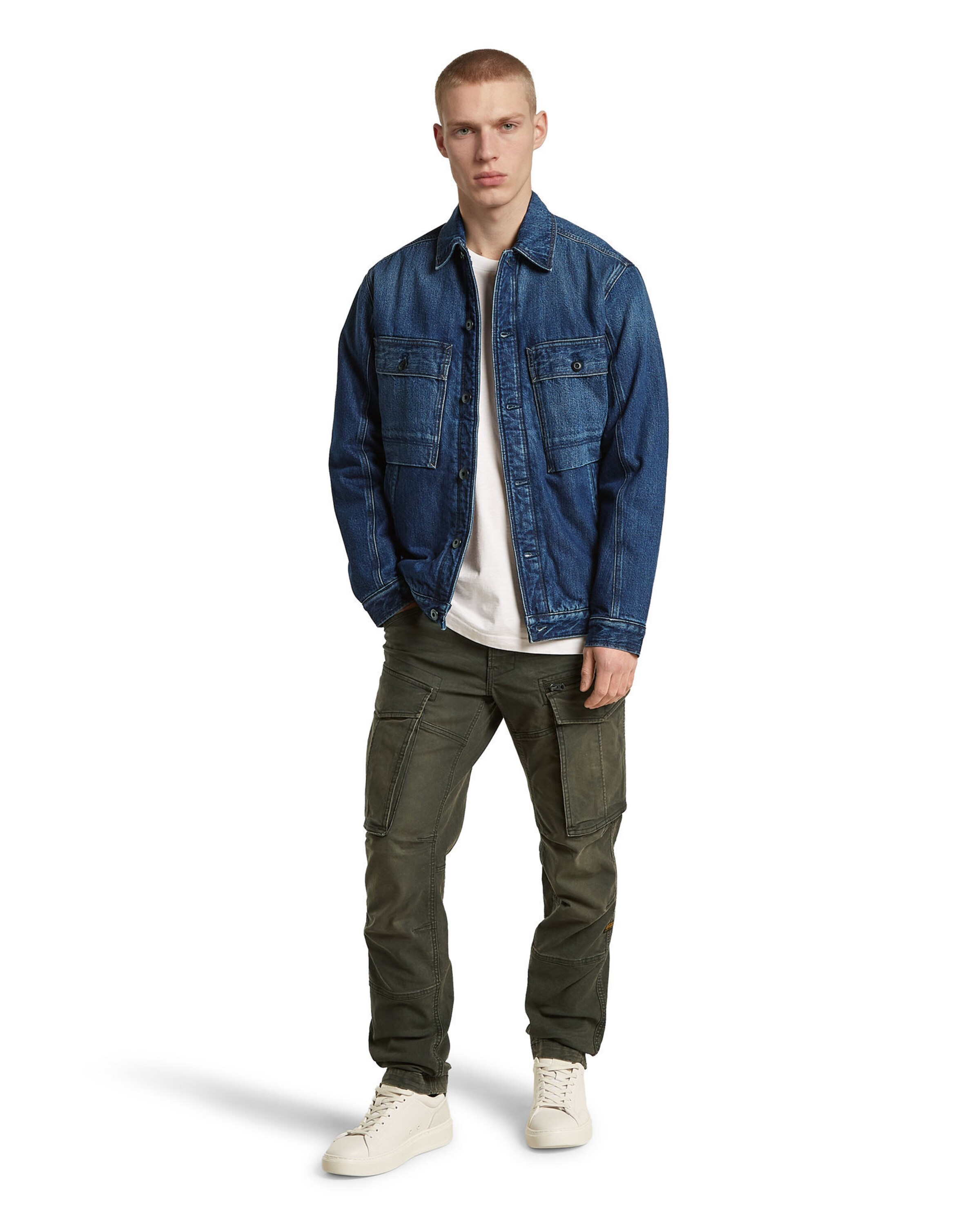 G-STAR Slimfit Cargobroek ' ' in Grijs: voorkant