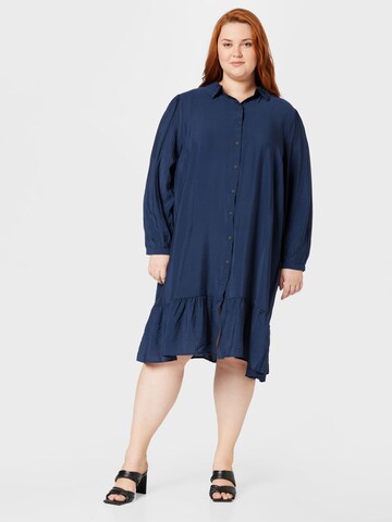 Zizzi Shirt Dress in Blue: front