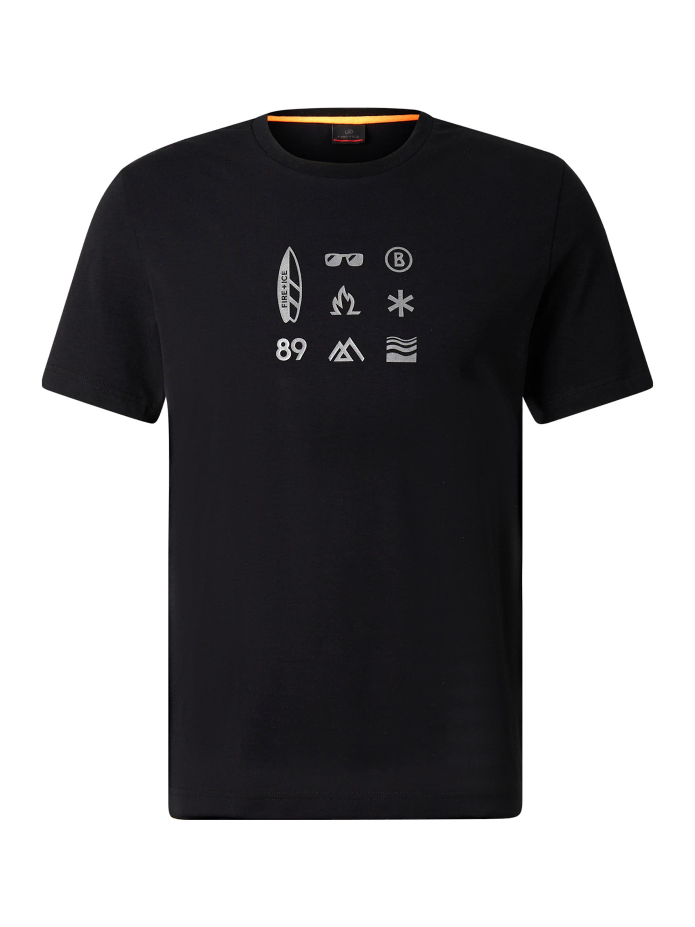 Bogner Fire + Ice T-Shirt 'Matteo' in hellgrau / schwarz, Produktansicht