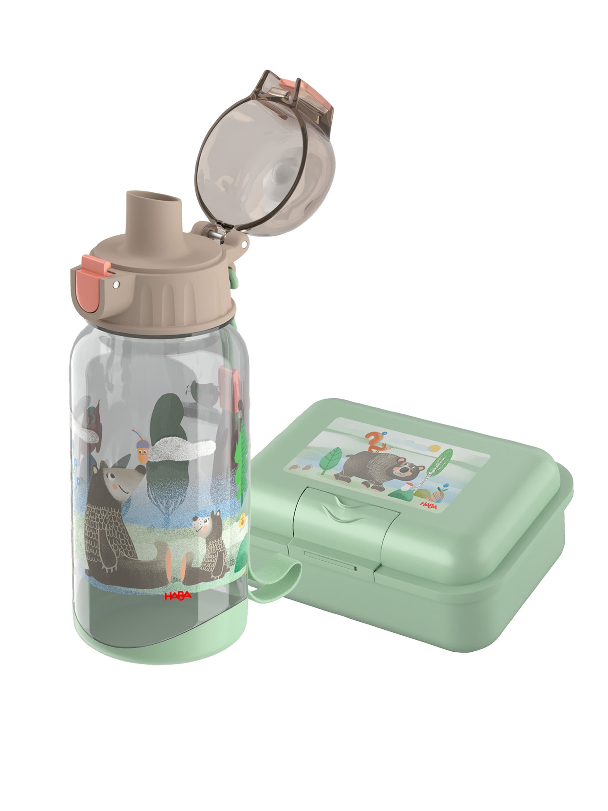 HABA Game ' Trinkflasche & Brotdose im Doppelpack ' in Mixed colours: front