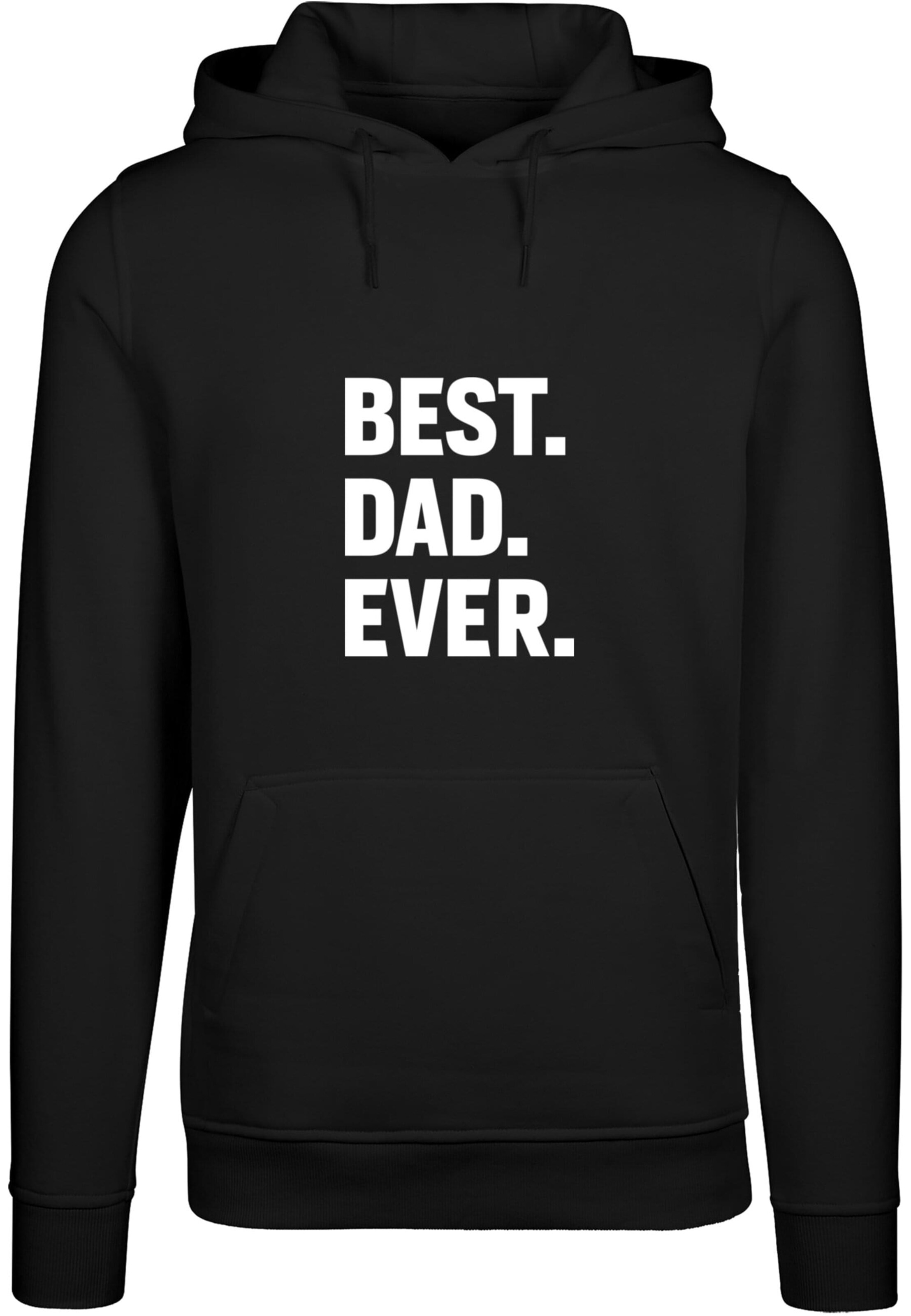 Merchcode Sweatshirt 'Fathers Day - Best Dad Ever' in Zwart: voorkant