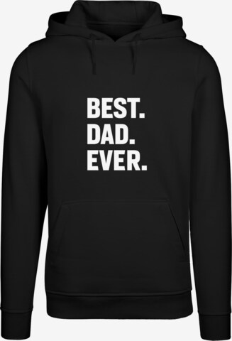 Merchcode Sweatshirt 'Fathers Day - Best Dad Ever' in Zwart: voorkant