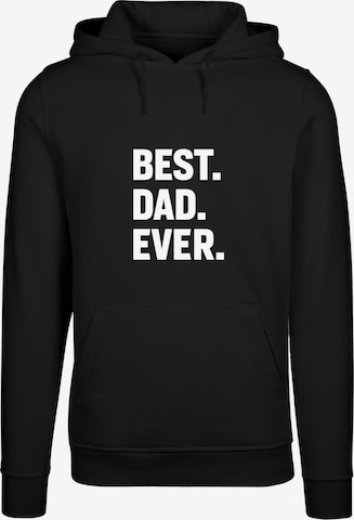 Merchcode Sweatshirt 'Fathers Day - Best Dad Ever' in Black: front
