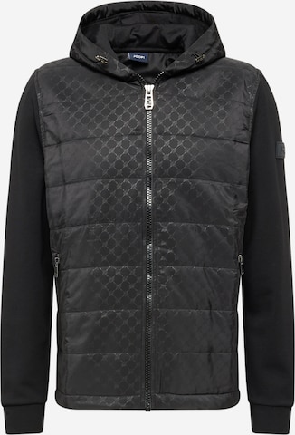 JOOP! Zip-Up Hoodie 'Scotty' in Black: front