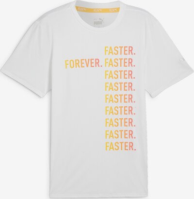 PUMA Functioneel shirt 'Forever. Faster.' in de kleur Geel / Oranje / Wit, Productweergave