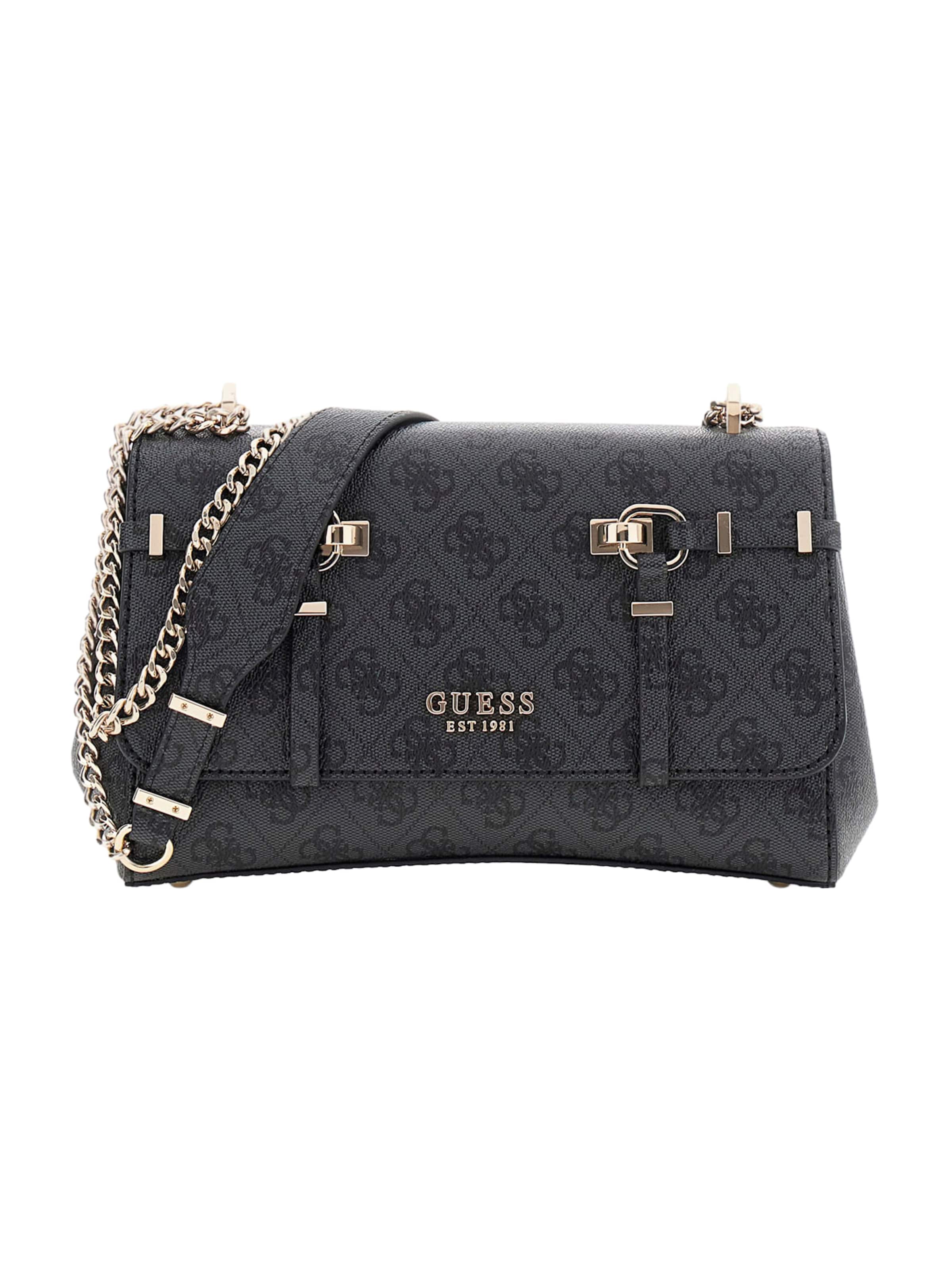 GUESS Τσάντα ώμου 'Leona' σε γκρι: μπροστά