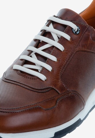 VANLIER Athletic Lace-Up Shoes ' Positano ' in Brown