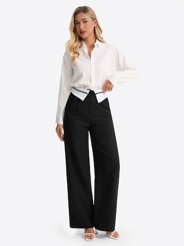 Imily Bela Wide leg Bandplooibroek in Zwart