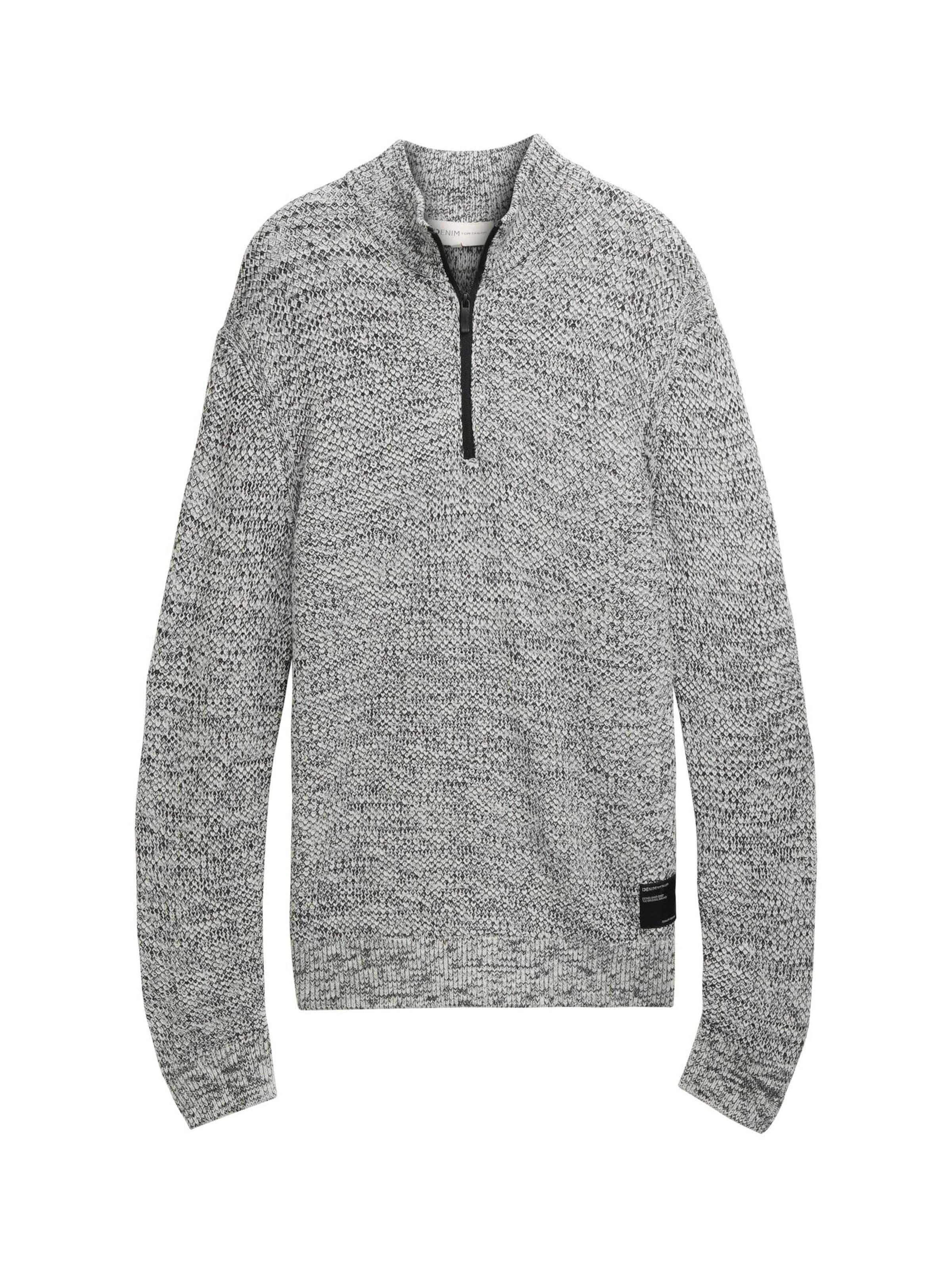 Pull-over TOM TAILOR DENIM en blanc : devant