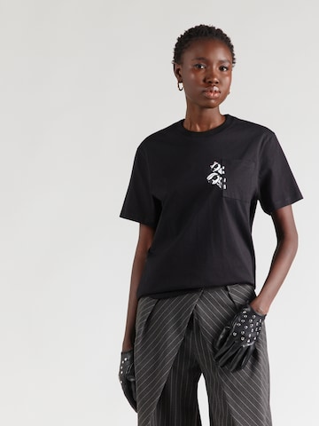 Karl Lagerfeld Shirt 'IKON' in Black: front