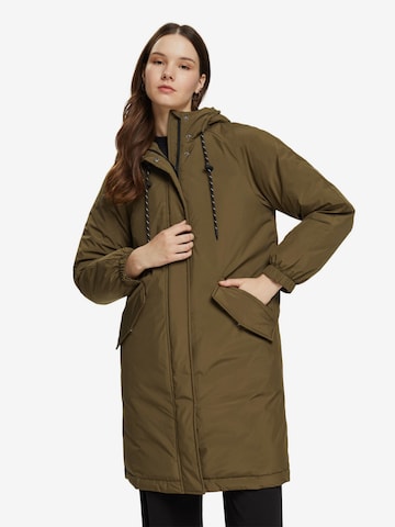 ESPRIT Between-Seasons Coat in Green: front