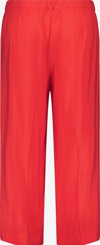 SAMOON Zvonové kalhoty Kalhoty se sklady v pase – červená