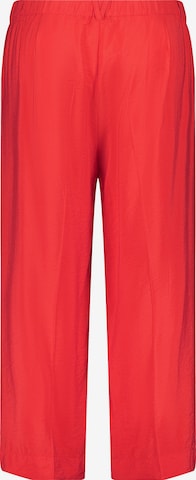 SAMOON Wide leg Pleat-Front Pants in Red